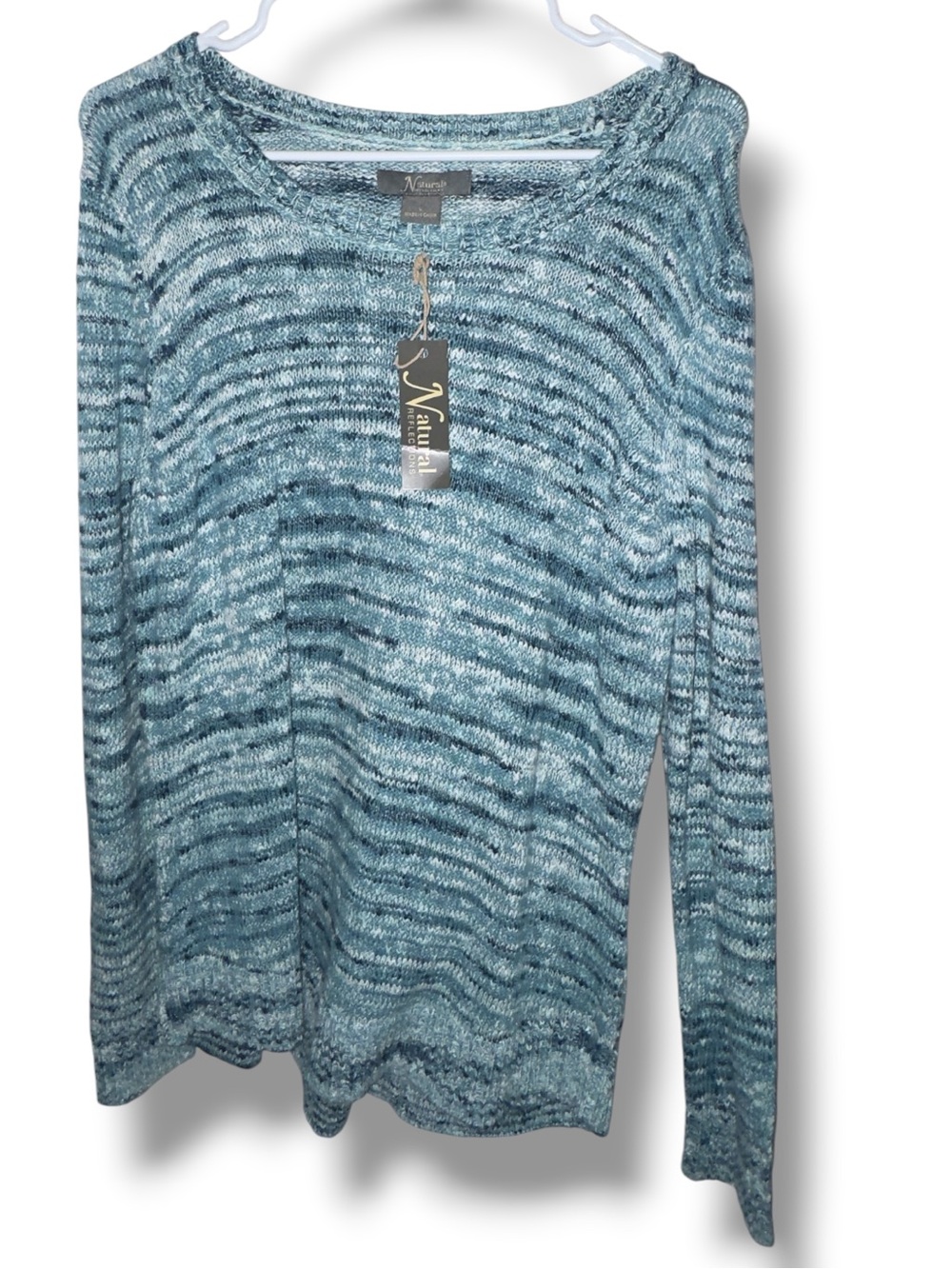 NWT Natural Reflections Space Dye Knit Sweater L - Picture 2 of 13